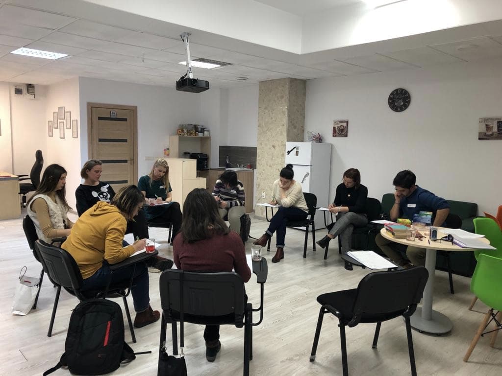 Sesiune de grup în cadrul unui atelier de valori